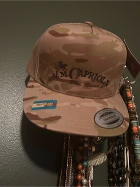J.M. Capriola Camo Trucker Hat - Tan